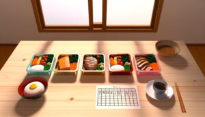 複数ブランドの冷凍宅食をローテーションで運用する家庭の食卓イメージ